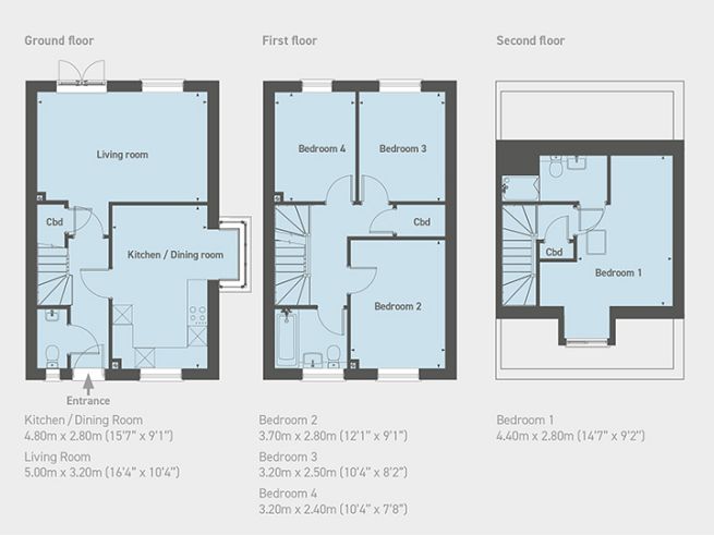 Floor plan 4 bedroom house - artist's impression subject to change